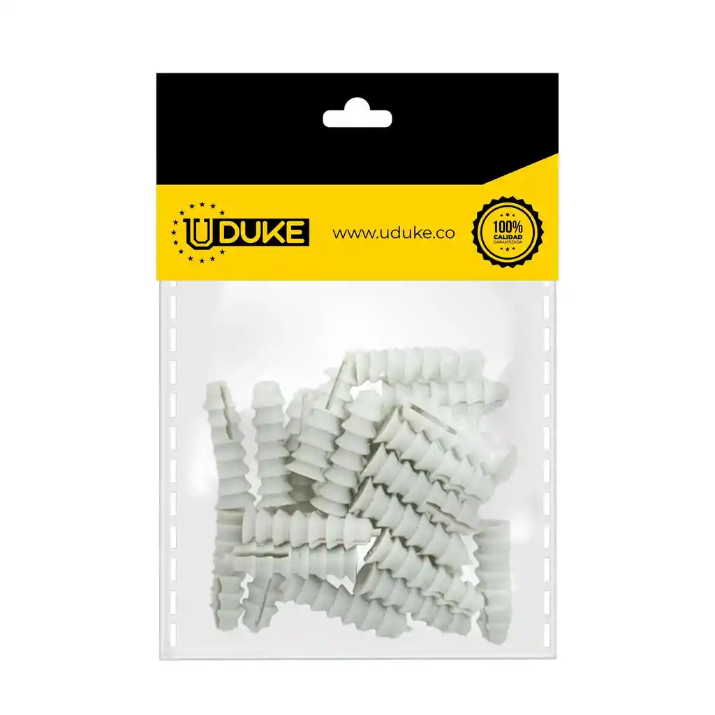 Chazo 1/4" Plastico Estriado Pqt X 40 Uduke