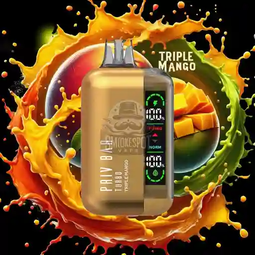 Vape Priv Bar Turbo - Triple Mango - 15k/10k Puff - 5% Nicotina