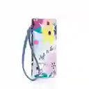 Estuche De Gafas O Celular Para Mujer Snoopy Flores Con Pulsera Y Broche