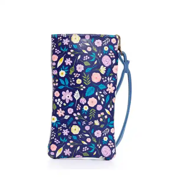 Estuche De Gafas O Celular Para Mujer Snoopy Flores Con Pulsera Y Broche