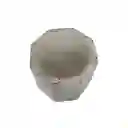 Maceta Octogonal En Cemento Blanco Y Granito Para Cactus Y Suculentas