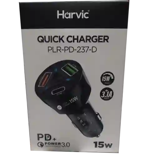 Cargador De Carro Harvic Ref: Plr-pd-237-d