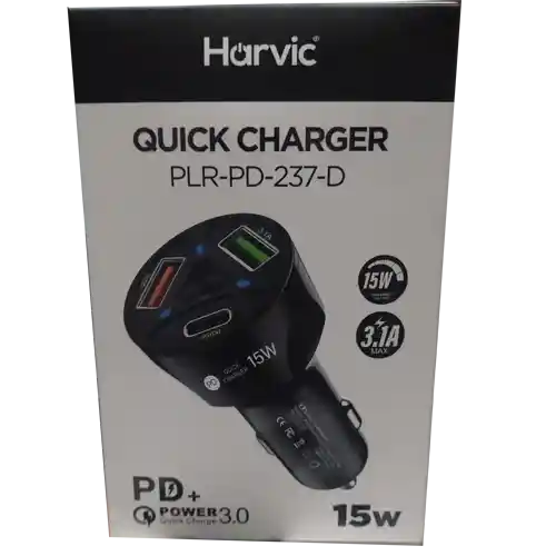 Cargador De Carro Harvic Ref: Plr-pd-237-d