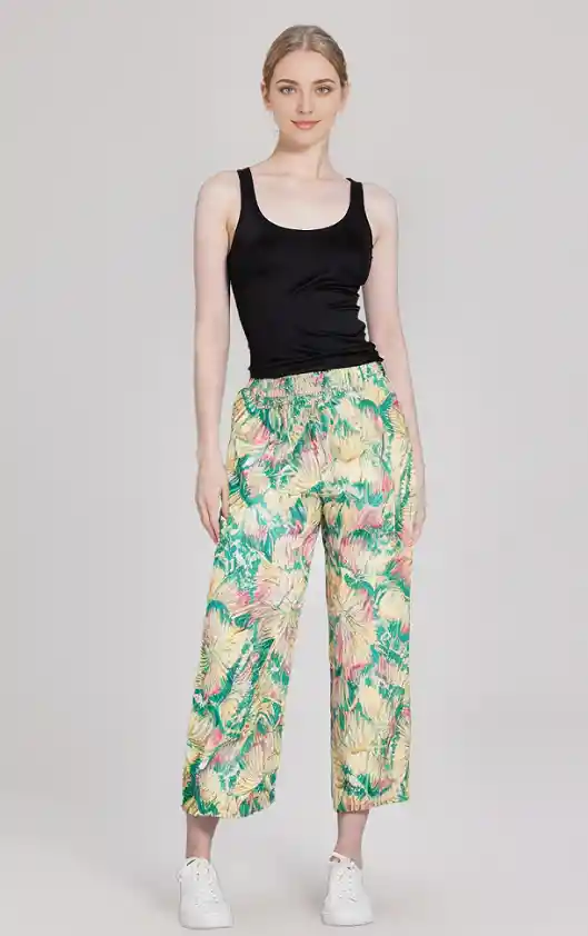 Pantalon Palazzo Estampado Flores