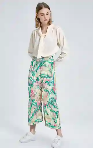 Pantalon Palazzo Estampado Flores