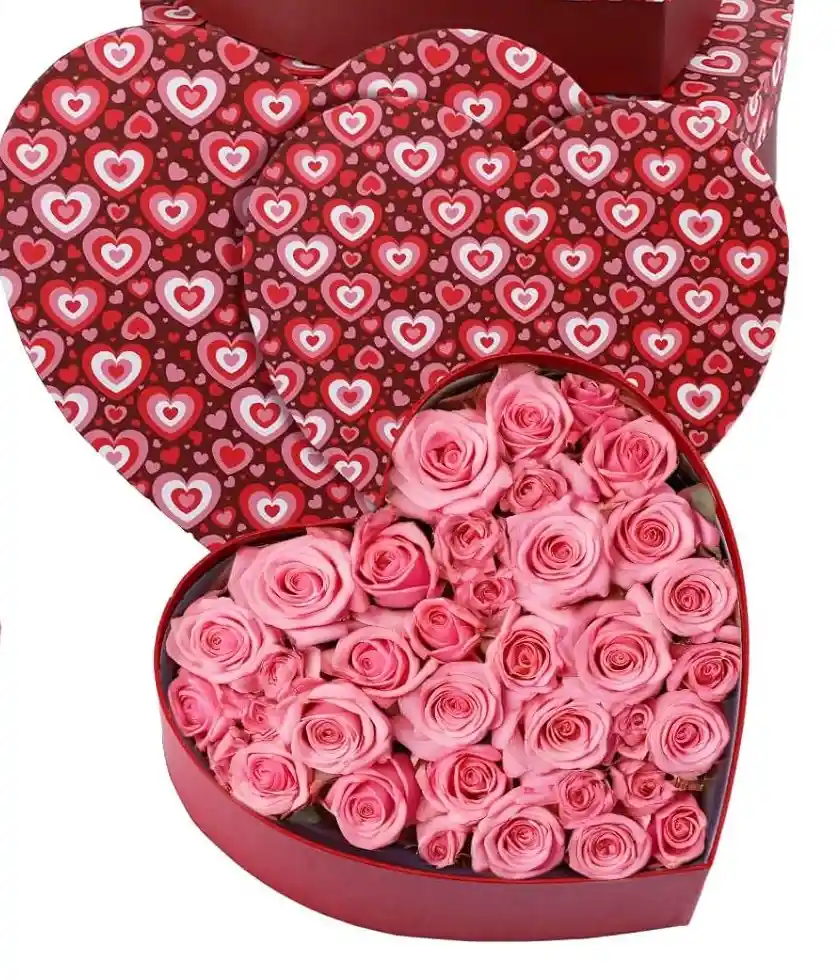 Cajas De Regalo En Forma De Corazón X4 Empaques