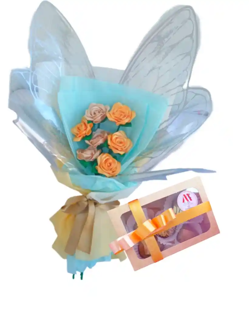 Ramo De Flores Amarillas Con Chocolates Amatista Eterna