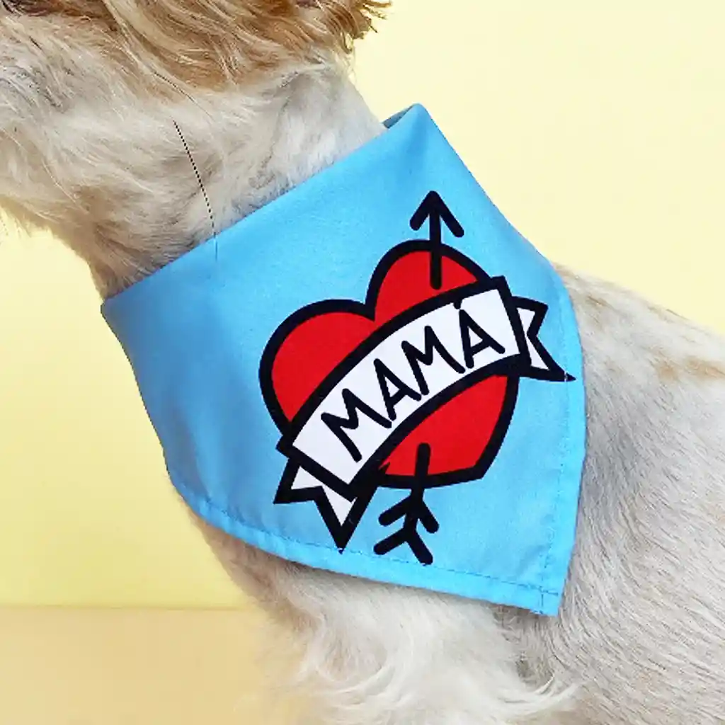 Pañoleta S Sub Mamá Azul Corazón Grande