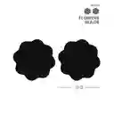 Cubre Pezones Adhesivos En Tela Reutilizables / Nipple Flowers Black