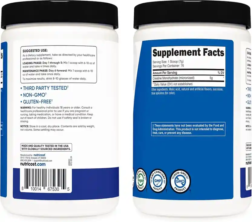 Creatina Monohidratada Nutricost Blueraspberry