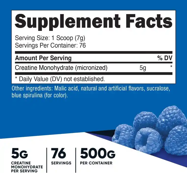 Creatina Monohidratada Nutricost Blueraspberry