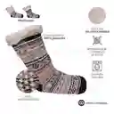 Combo Cinturón Térmico Alivia Cólicos Blanco + Medias Térmicas De Peluche Ovejeras