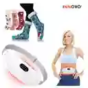 Combo Cinturón Térmico Alivia Cólicos Blanco + Medias Térmicas De Peluche Ovejeras