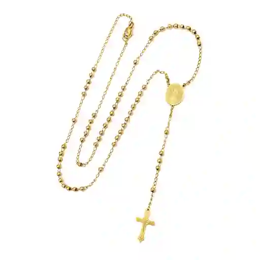Camándula Rosario Dama Acero Inoxidable Dorado 3mm