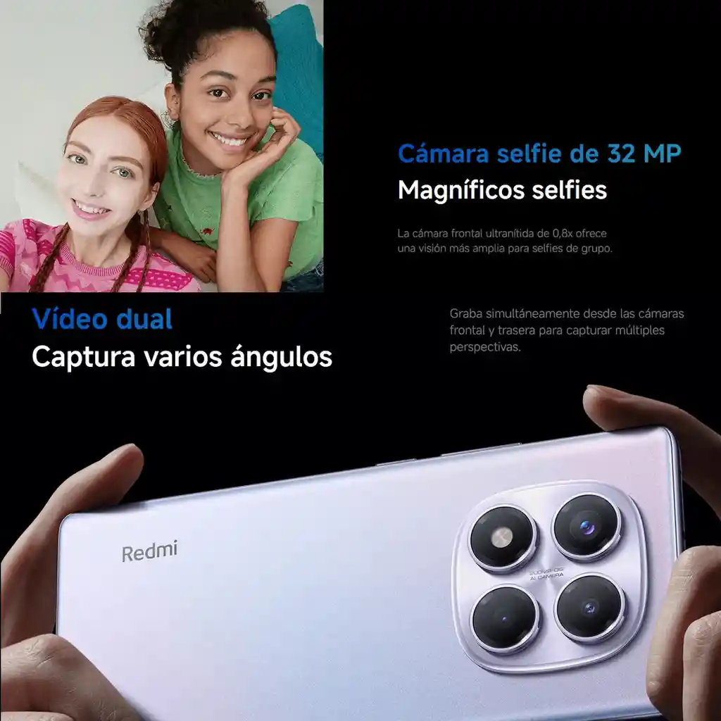 Celular Redmi Note 14 Pro 256gb /8gb 200mpx Violeta + Buds 6 Play Wht