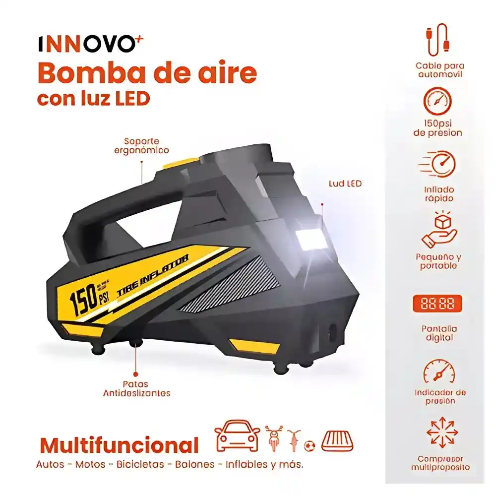Combo Hidrolavadora Doble Batería 48v Alta Presión + Compresor De Aire Portable Vehículos 150psi