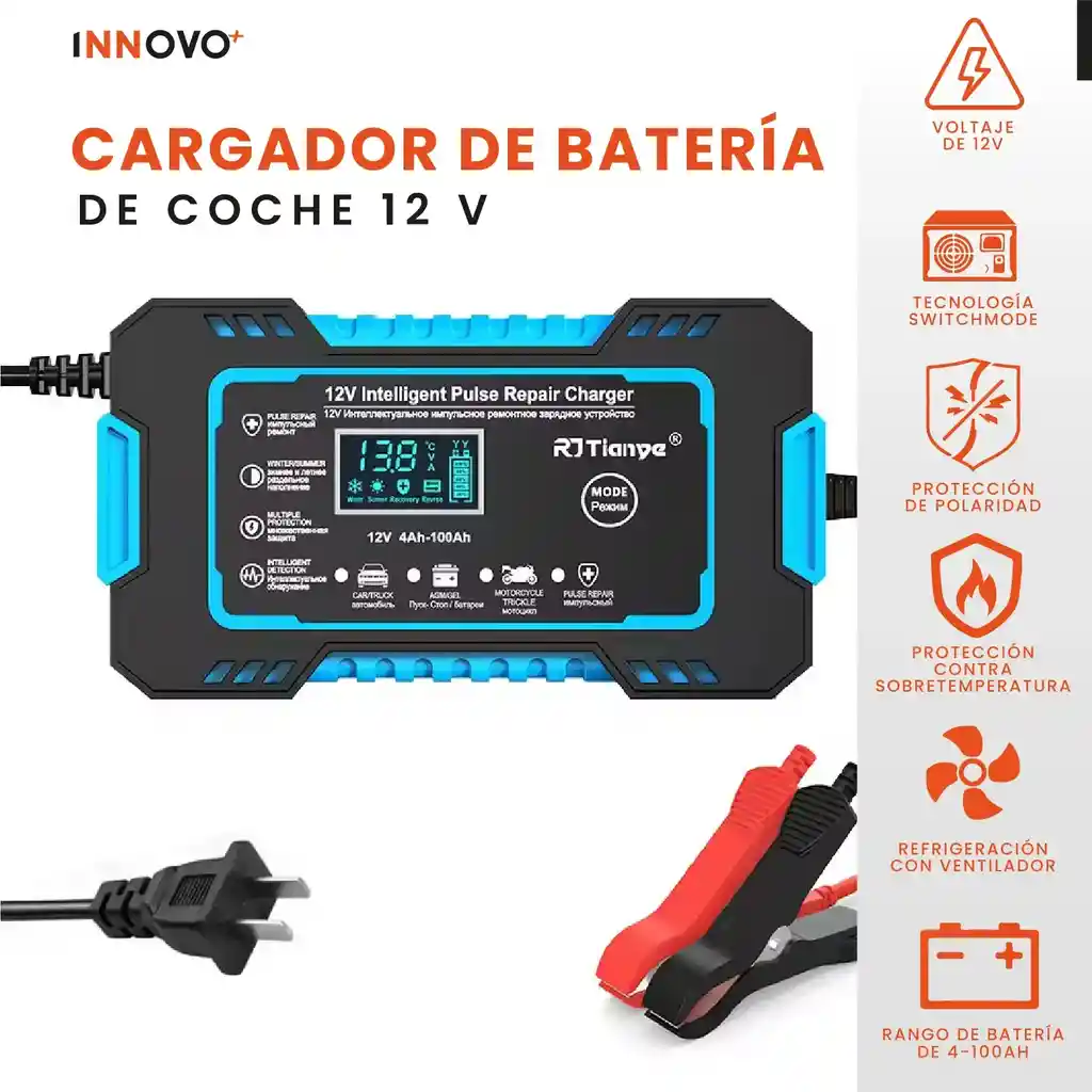 Combo Cargador Iniciador De Batería 12v + Kit De Despinche Llantas Carro Moto