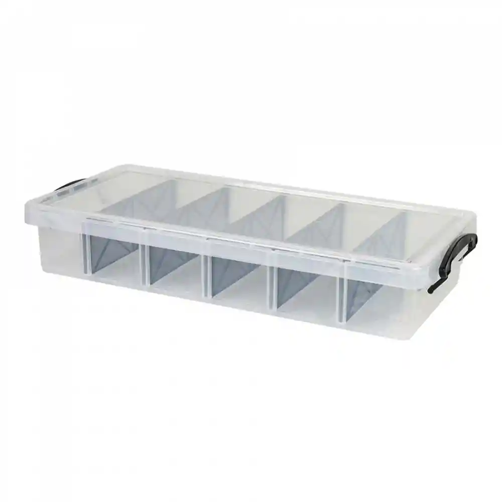 Caja Tengone 6 Divisiones 57x26x9cm Translucido 9 Lt Plastico