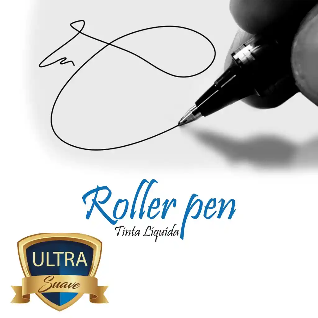 Bolígrafo Negro Roller Pen Ultra Suave Tinta Líquida 0.7 Mm Offi-esco