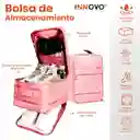 Combo Maleta Viajera + Organizadores Equipaje De Zapatos Y Cosmetiquera Maquillaje Rosa