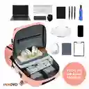 Combo Maleta Viajera + Organizadores Equipaje De Zapatos Y Cosmetiquera Maquillaje Rosa