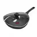 Wok Con Tapa Imusa Hardtitan​ 30cm Negro Antiadherente