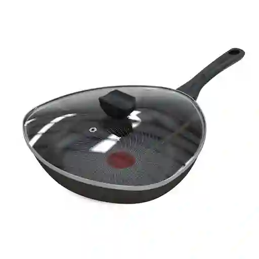 Wok Con Tapa Imusa Hardtitan​ 30cm Negro Antiadherente