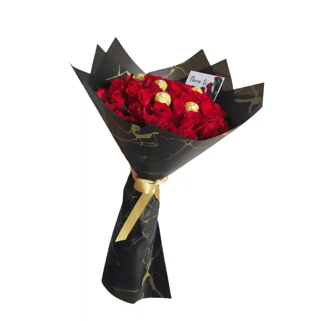 Ramo 36 Rosas De Exportación Y Chocolate
