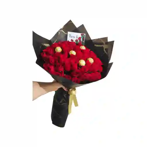 Ramo 48 Rosas De Exportación Y Chocolate