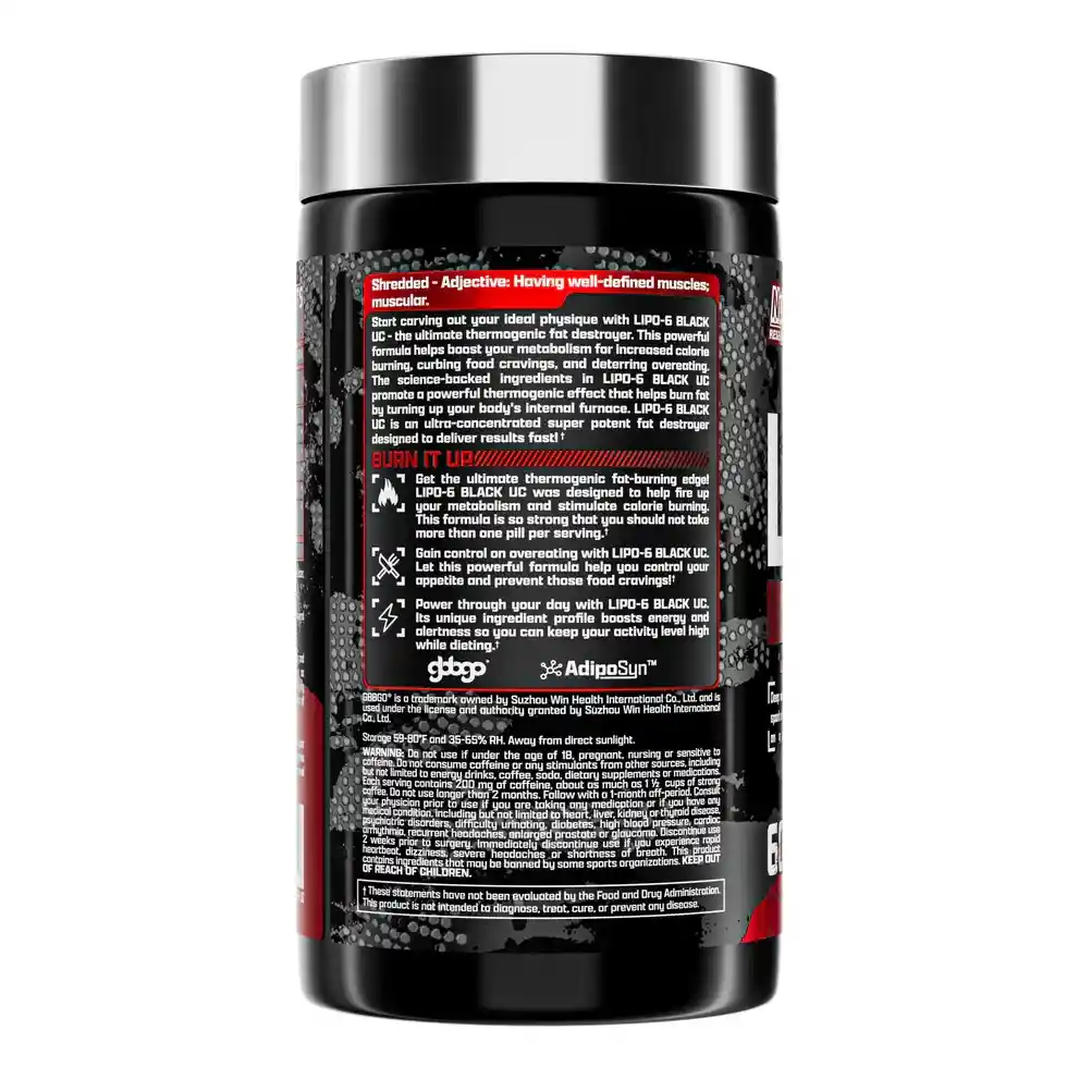 Quemador De Grasa Lipo6 Black 60 Capsulas