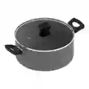 Olla Con Tapa Imusa Hardtitan​ 24cm Negro Antiadherente