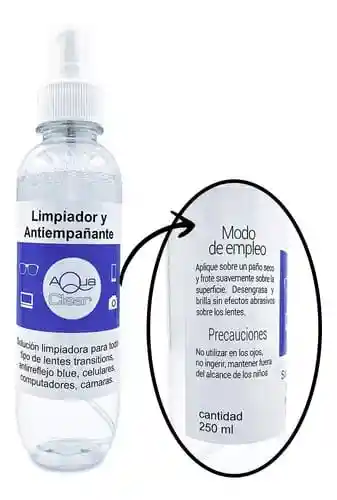 Limpiador Antienpañante Para Todo Tipo De Lentes Y Pantallas 250ml (grande)