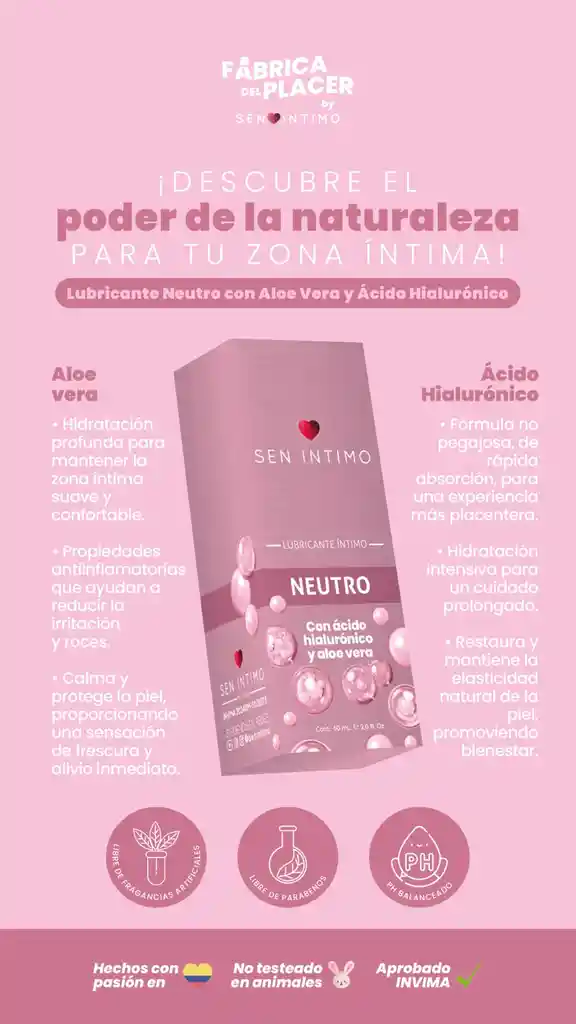 Acido Hialuronico Lubricante Intimo, Lubricante Base Agua Sen Intimo