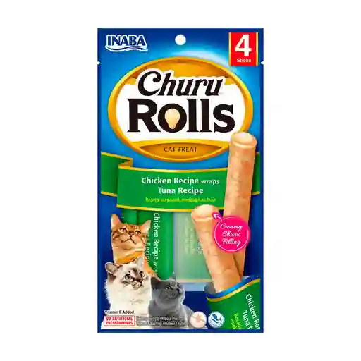 Inaba Cat Churu Rolls Pollo Y Atún