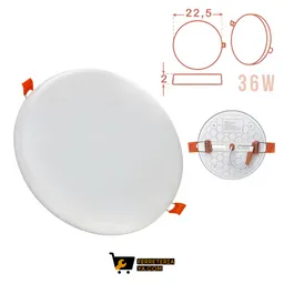 Panel Led Redondo Incrustar Frameless 36w Blanco