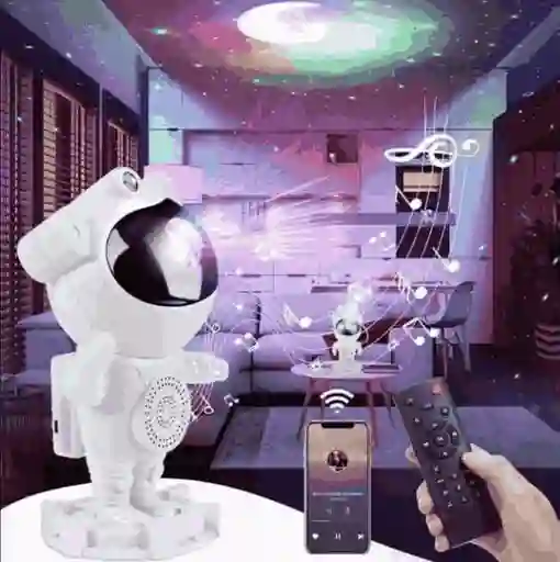Proyector De Galaxia Astronauta Con Bluetooth