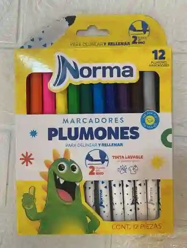 Plumones Norma Lavables X12