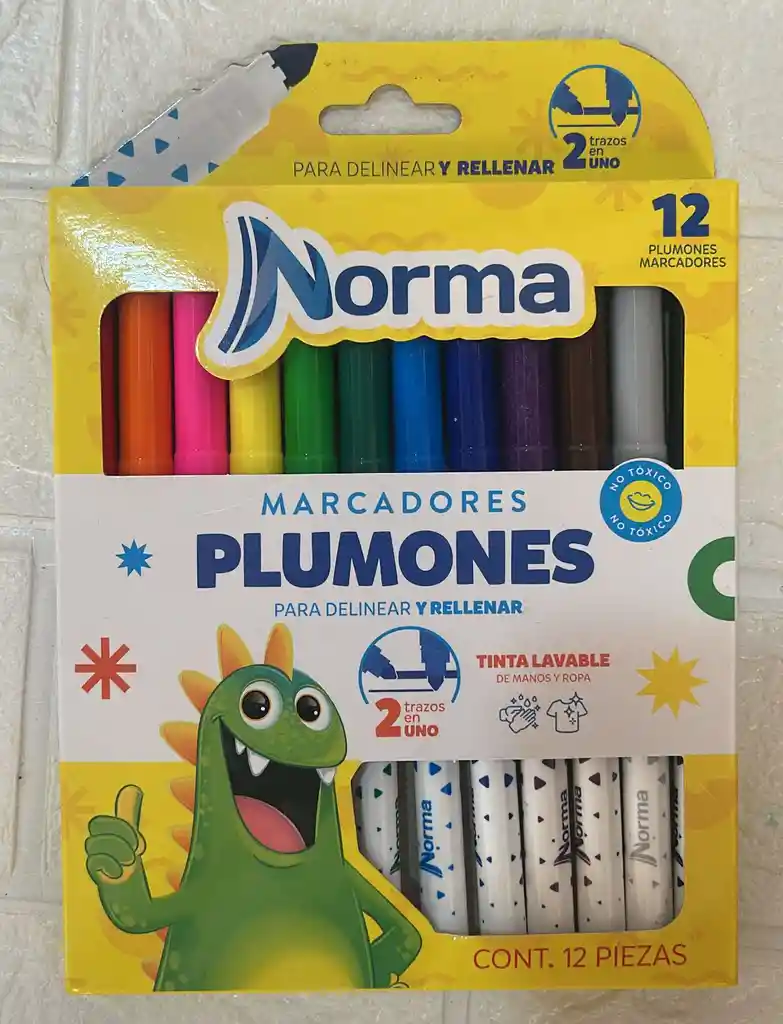 Plumones Norma Lavables X12