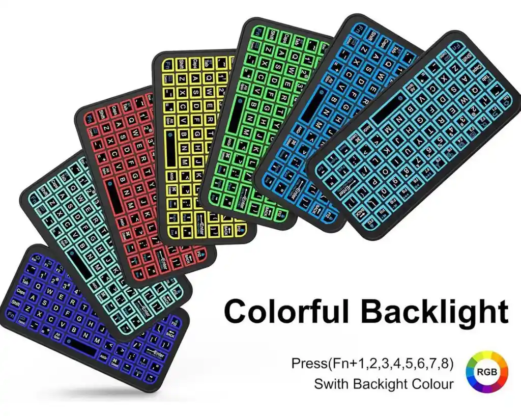 Teclado Bluetooth Recargable Rgb Multidispositivos Portatil