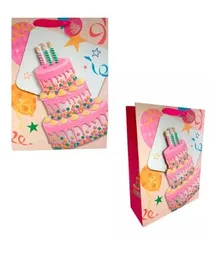 Bolsa De Regalo Ponque Rosado 25*30