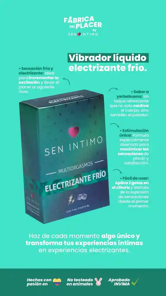 Multiorgasmos Electrizante Frío X 5 Ml Sen