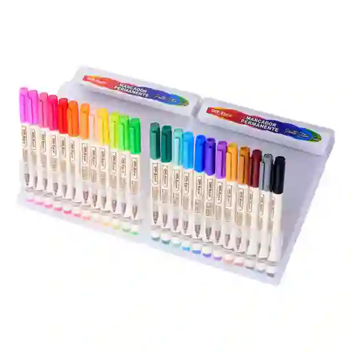 Marcador Permanente Punta Extra-fina Estuche De Lujo X24 Und