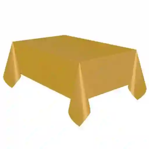 Mantel Plastico Semitela Dorado Opaco