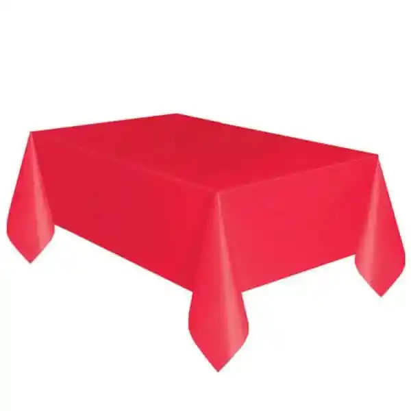 Mantel Plastico Semitela Rojo