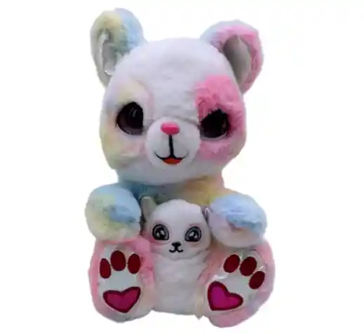 Osito Interactivo Juguete De Peluche Con Bebe Musical Peek-a