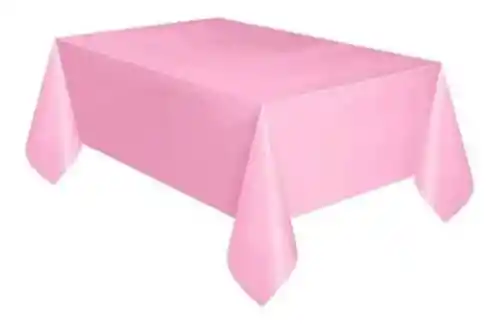 Mantel Plastico Semitela Rosado