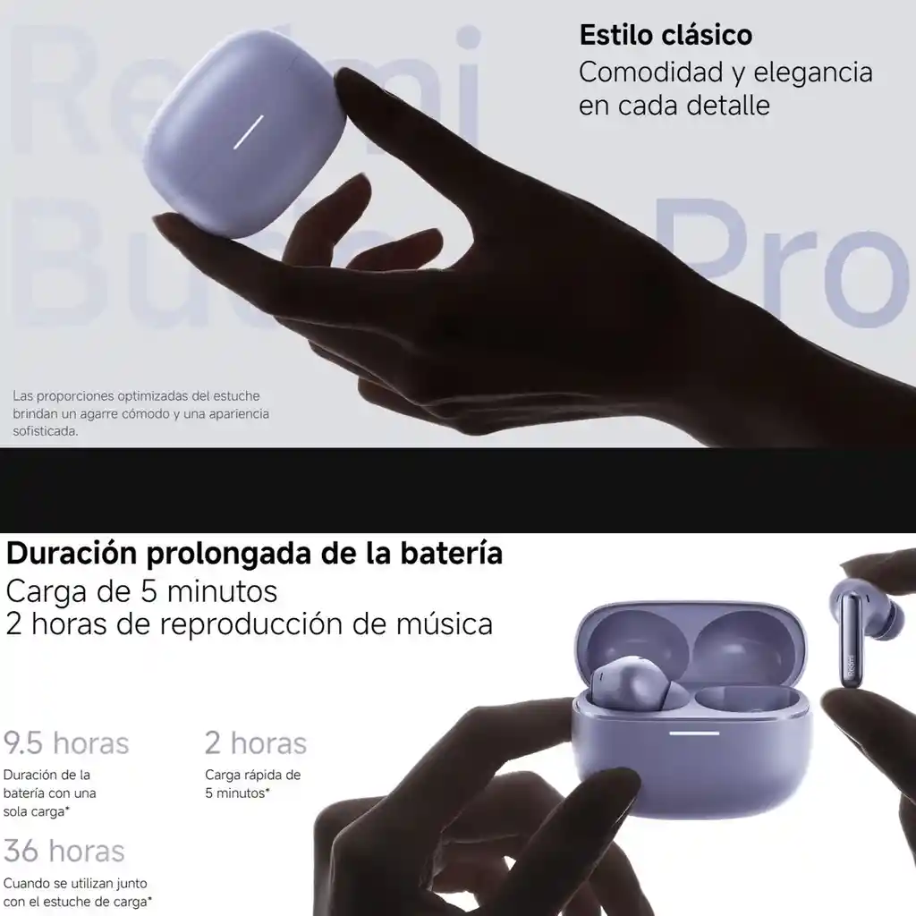 Xiaomi Redmi Buds 6 Pro, Audífonos Táctil Anc 3-mic Ip54 Blk