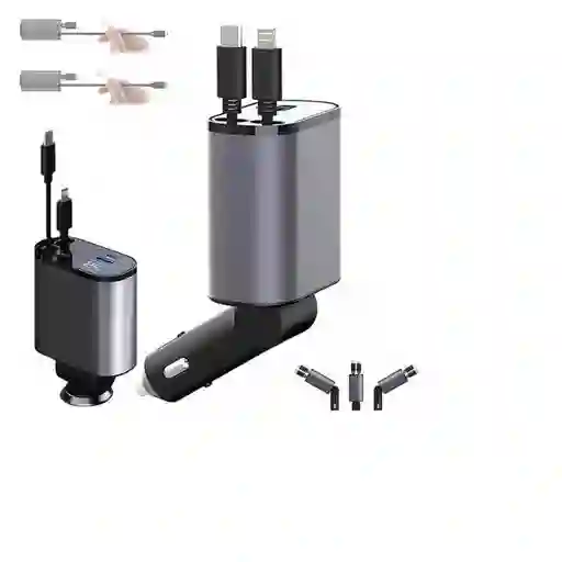 Adaptador Carro Celular 4 En 1