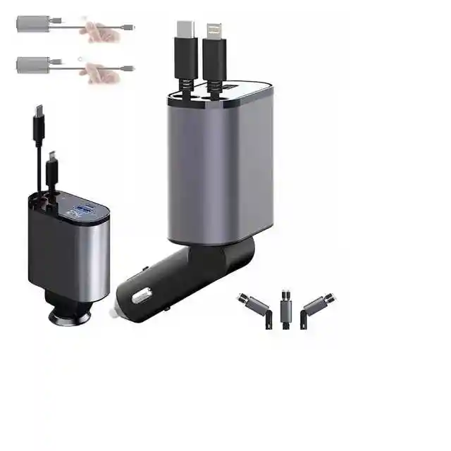 Adaptador Carro Celular 4 En 1
