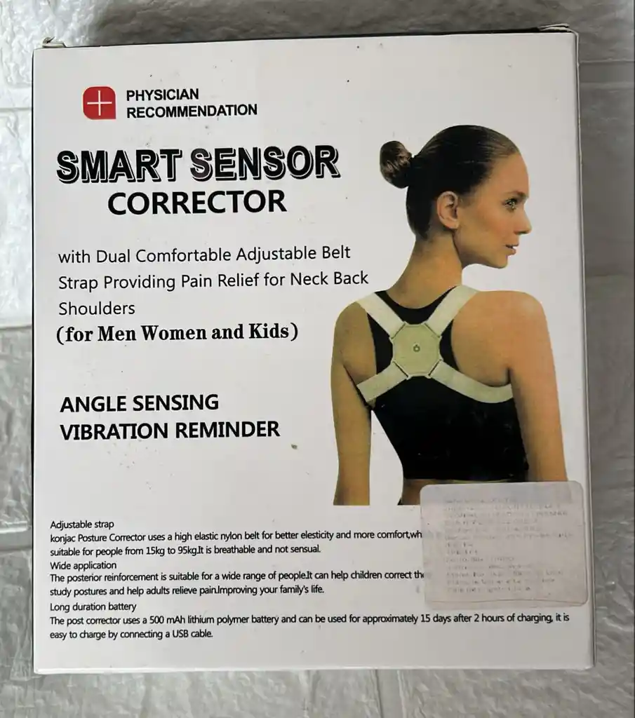 Corrector De Postura Gris Con Sensor De Movimiento